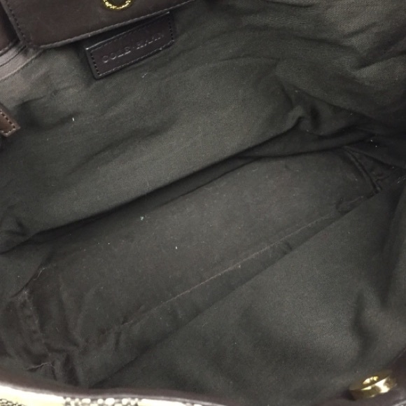 Cole Haan Striped Leather Straw Large Tote - Picture 14 of 14